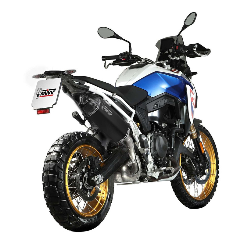 Silencieux MIVV Speed Edge inox noir / casquette carbone BMW F 900 GS