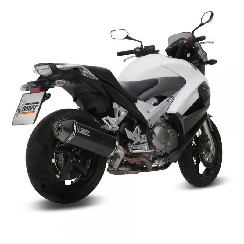 Silencieux Mivv Speed Edge inox noir Honda 800 Crossrunner 11-14