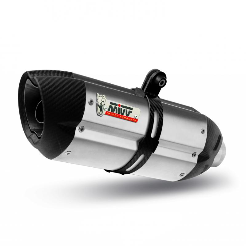 Silencieux MIVV Suono inox / casquette carbone KTM 690 Duke 12-