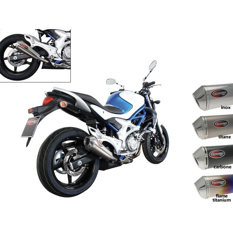 Silencieux Scorpion Homologué Power Cone Ovale Carbone pour Suzuki Gl