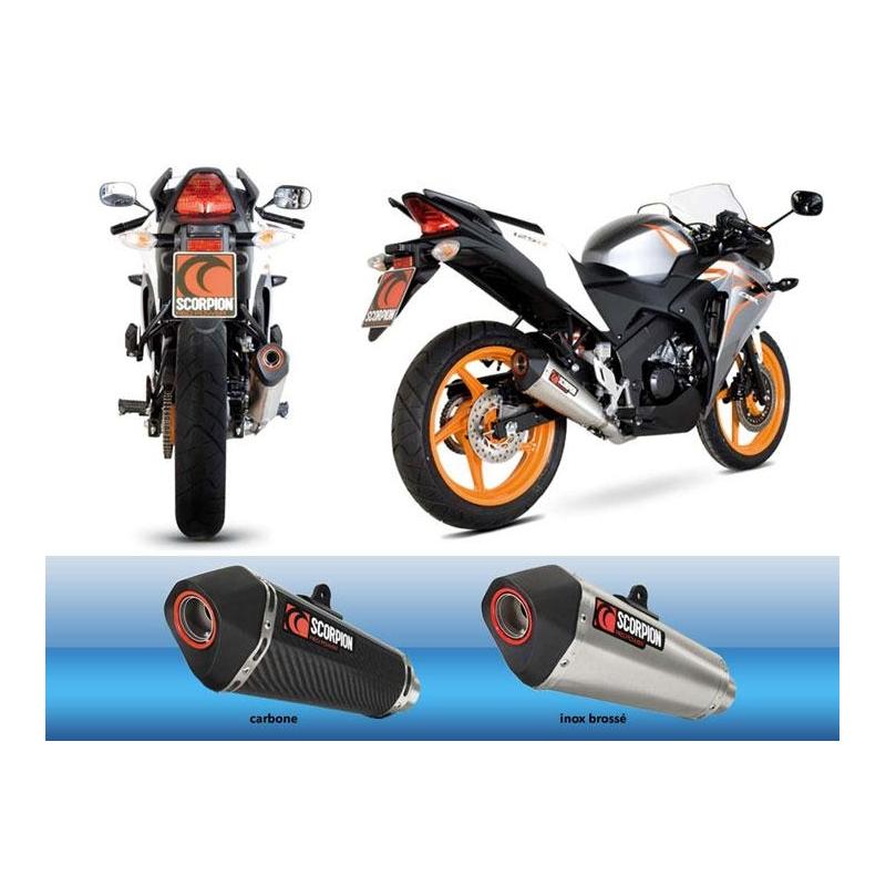 Silencieux Scorpion Serket carbone pour Honda CBR 125 R 11-