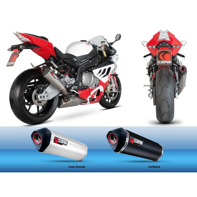 Silencieux Scorpion Serket conique Inox Brossé pour BMW S1000RR 10-14