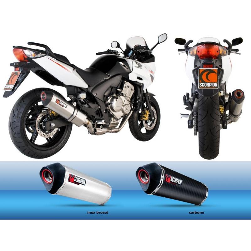 Silencieux Scorpion Serket parallèle Inox Brossé pour Honda CBR600F