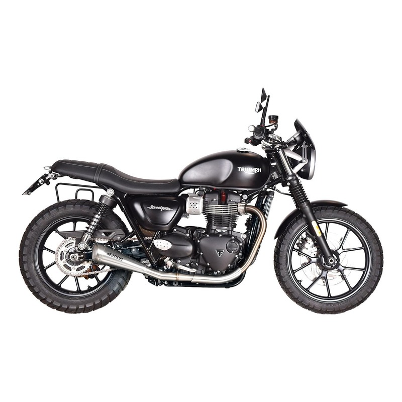 Silencieux Spark 60’S inox noir Triumph Street Twin 900 17-18