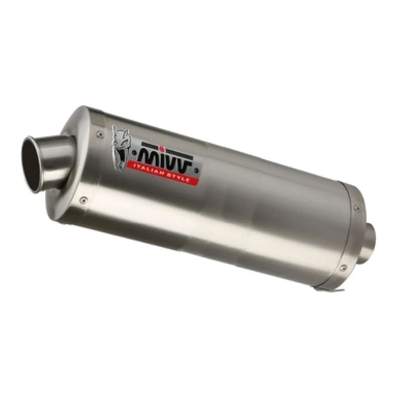 Silencieux universel Mivv Oval Big inox Ø55 coté droit