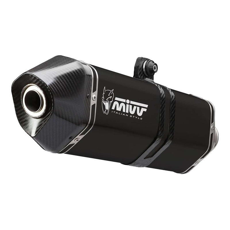 Silencieux universel Mivv Speed Edge inox noir Ã 55 cotÃ© gauche