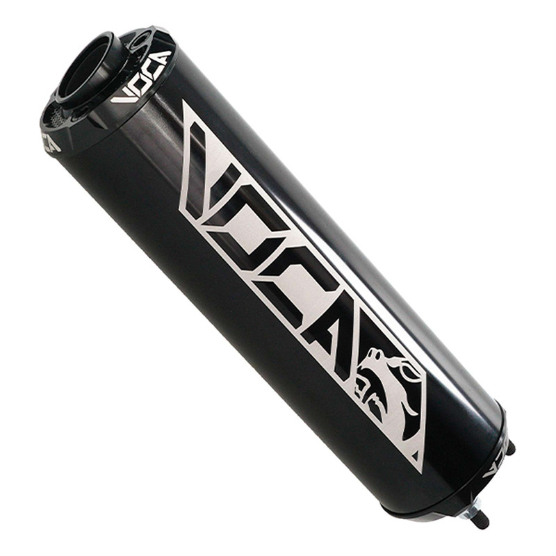 Silencieux Voca Racing alu noir embout de sortie anodisée noir moto 5