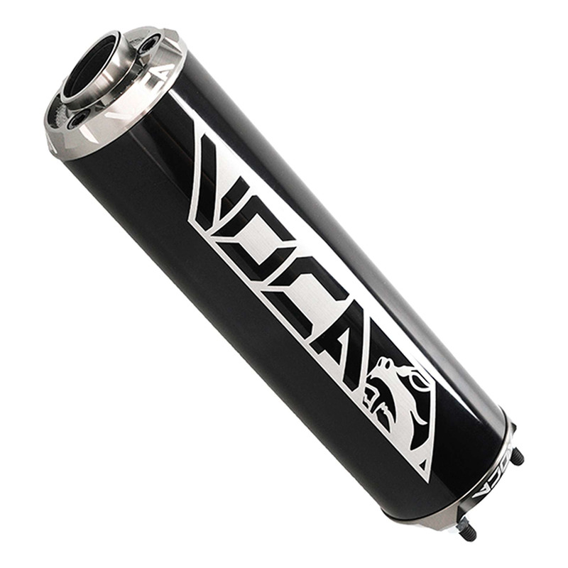 Silencieux Voca Racing alu noir embout de sortie anodisée gris moto 5