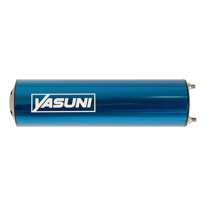 Silencieux Yasuni moto 50 cc droit noir/bleu