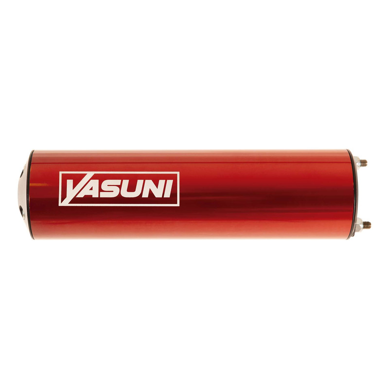 Silencieux Yasuni moto 50 cc gauche noir/rouge