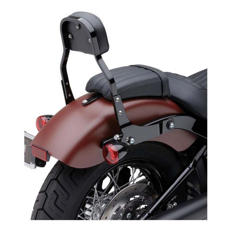 Sissybar amovible Cobra tube carré noir 28 cm Harley Davidson FXBB 1745 Softail Street Bob 18-19