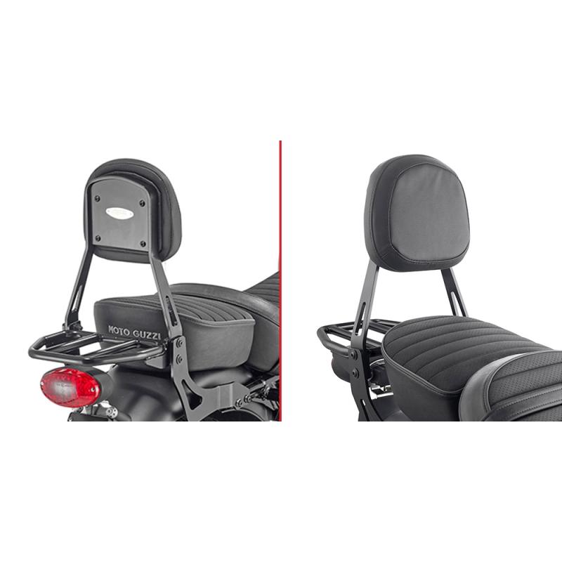 Sissybar passager Givi Moto Guzzi V9 Roamer / V9 Bobber 16-18 noir