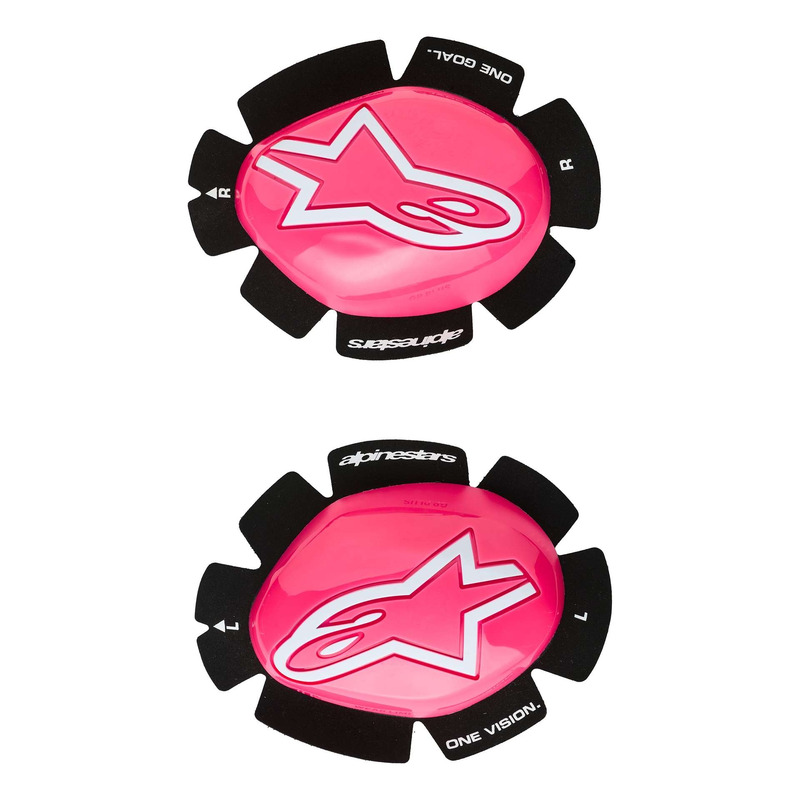Sliders genoux Alpinestars GP Plus pink fluo/white