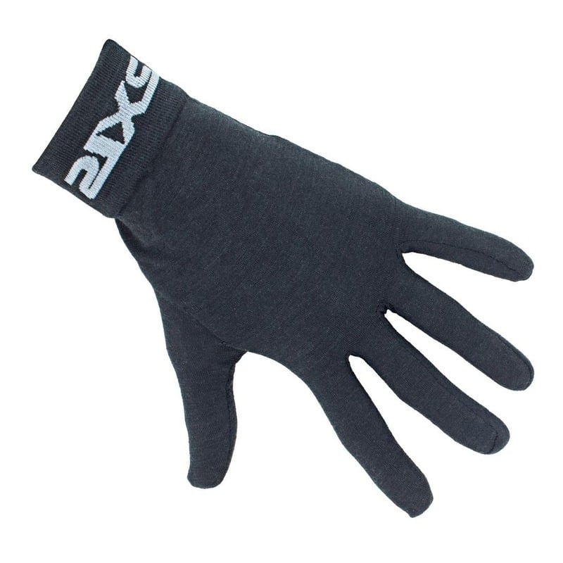 Sous-gants noirs en soie naturelle