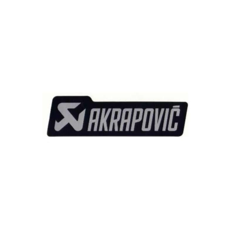 Sticker Akrapovic 135 x 40 mm noir et gris