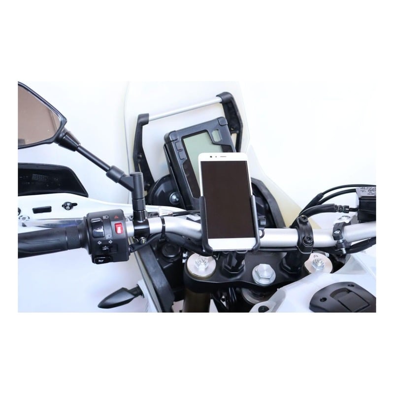 Support alu Far smartphone avec fixation sur guidon 530 T-max avec chargeur
