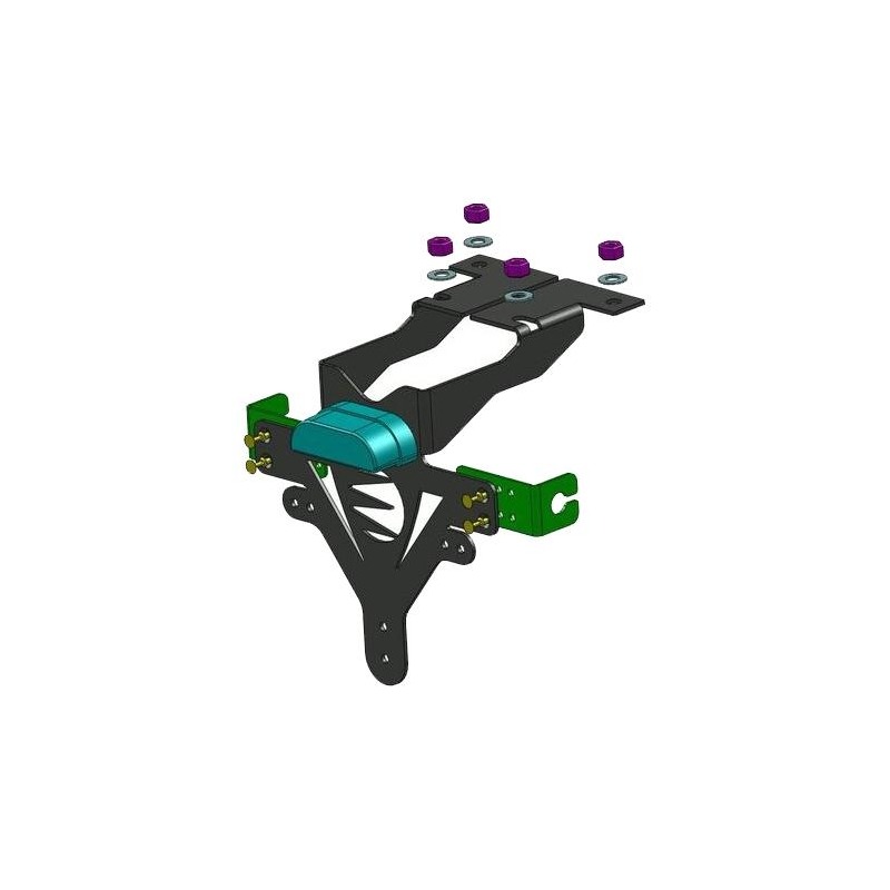 Support de plaque d'immatriculation Brazoline pour Kawasaki Z 650 Ninj