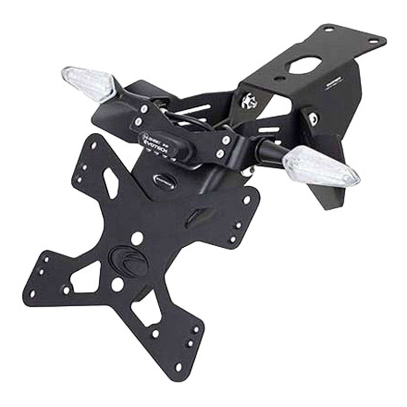 Support de plaque Evotech noir Ducati Hypermotard 950 19-25