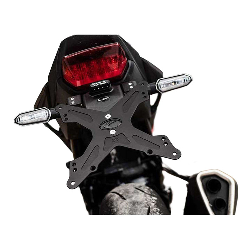 Support de plaque Evotech noir Honda Hornet 750 23-25