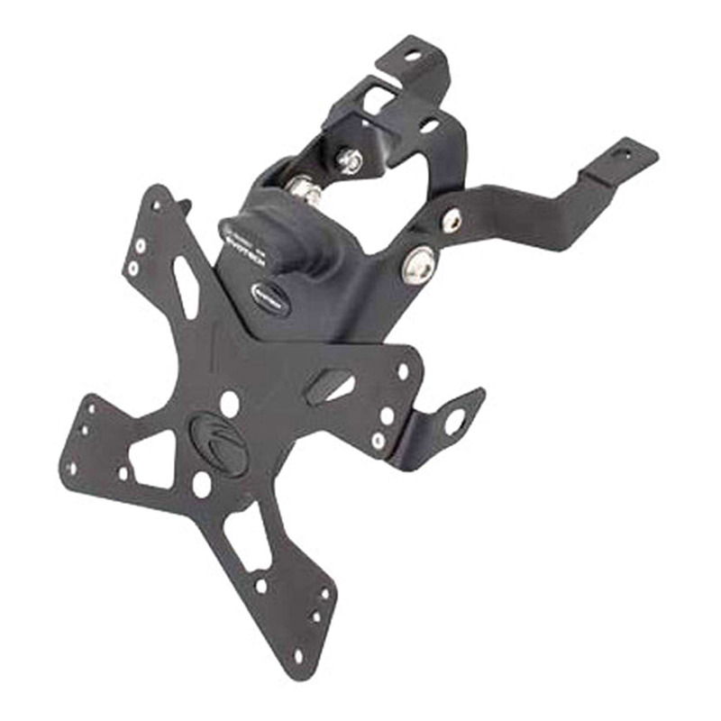 Support de plaque Evotech noir Kawasaki Versys 650 10-14
