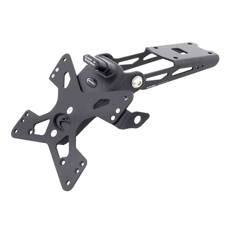 Support de plaque Evotech noir Kawasaki Z 650 17-25