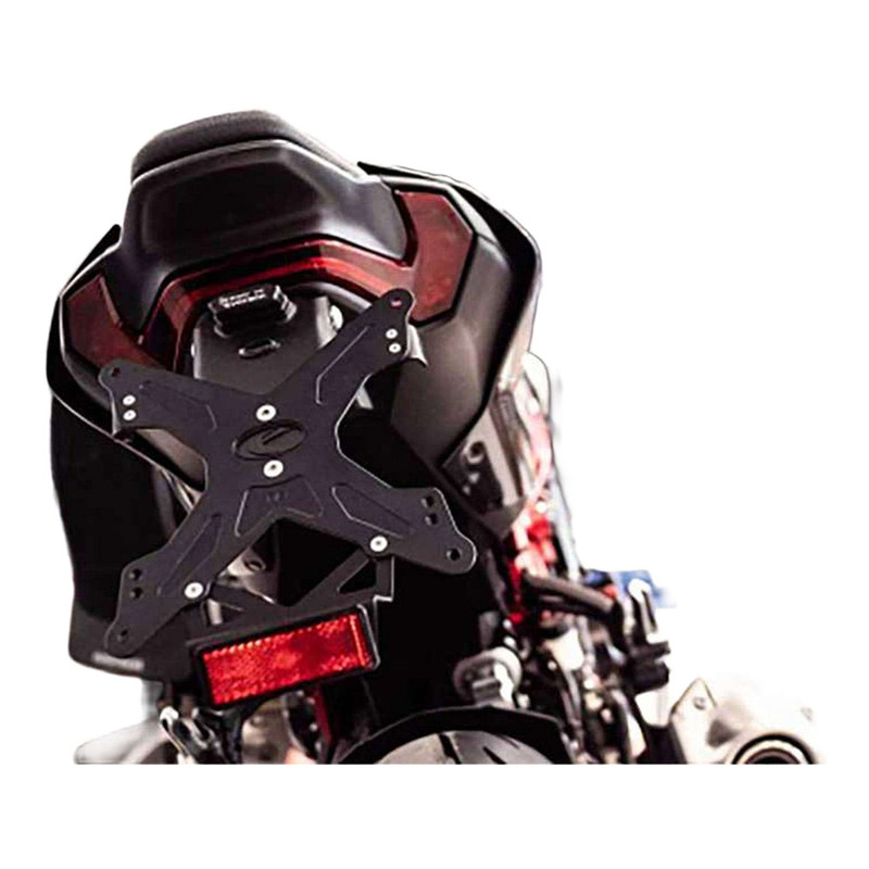 Support de plaque Evotech noir Kawasaki Z 900 2025