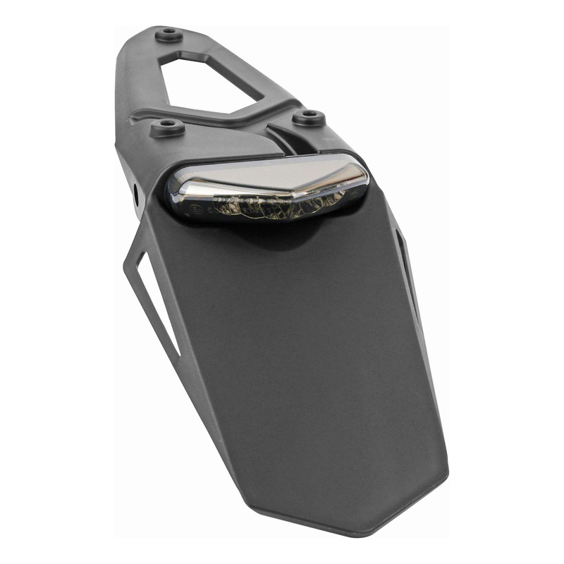 Support de plaque Replay avec feu a LEDs fumé moto 50