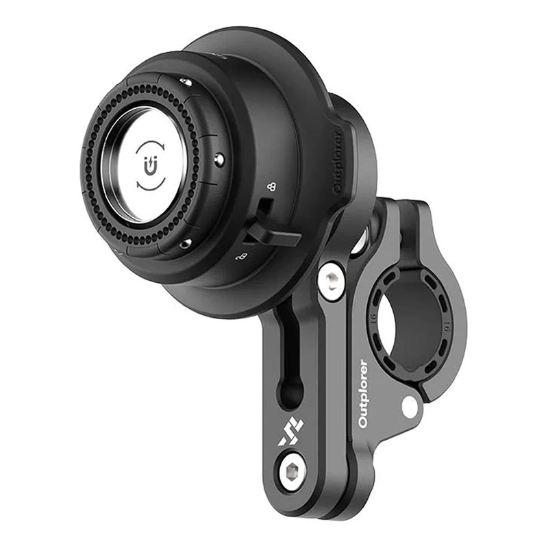 Support de smartphone tige de rétroviseur Outplorer QM04 magnétique, anti-vibration et orientable