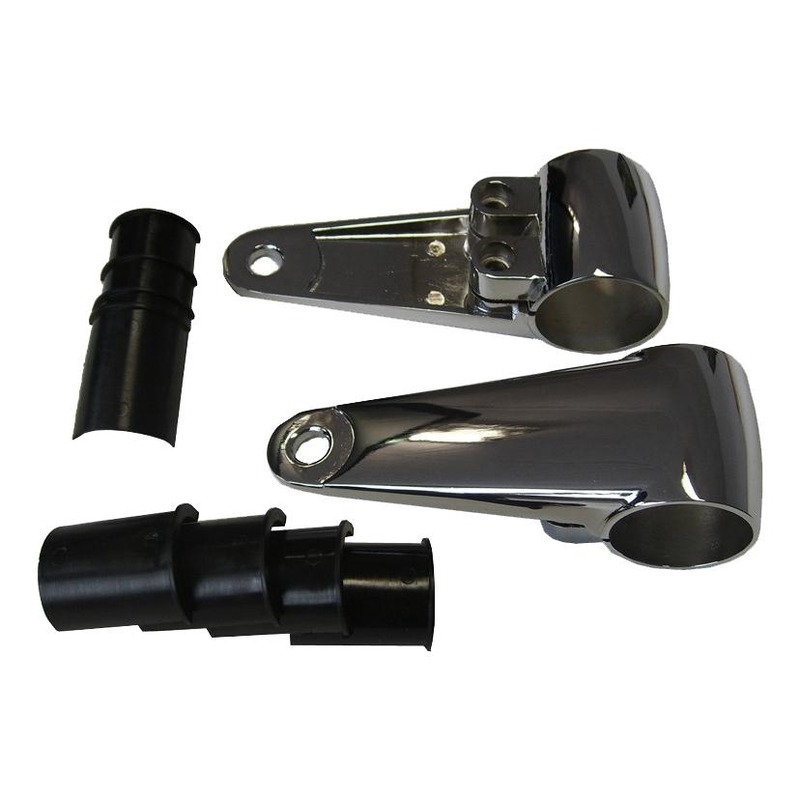 Supports d’optique chromé style café racer Brazoline