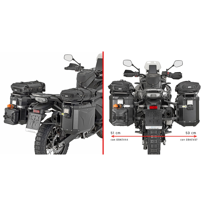 Supports de valises Givi ONE-FIT(PLO) pour système Monokey Cam-Side CF Moto 800 MT-X 25-26