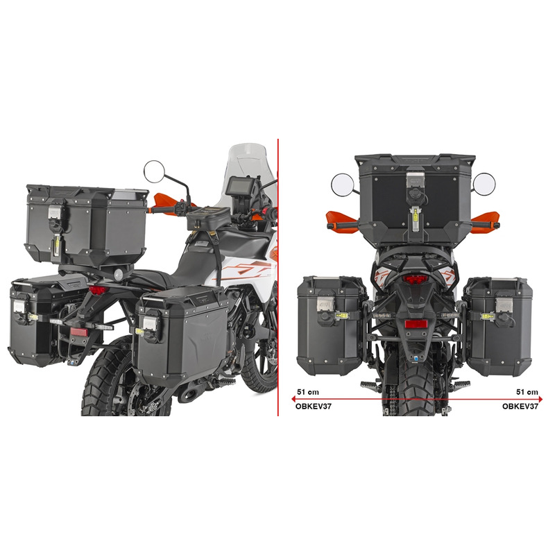 Supports de valises Givi ONE-FIT(PLO) pour système Monokey Cam-Side KTM 390 Adventure 390 25-26