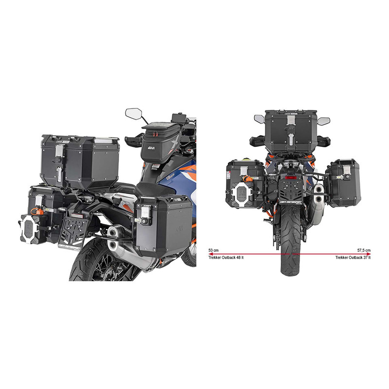 Supports de valises latérales Givi ONE-FIT (PLO) pour système Monokey Cam-Side KTM 1290 Super Adv R