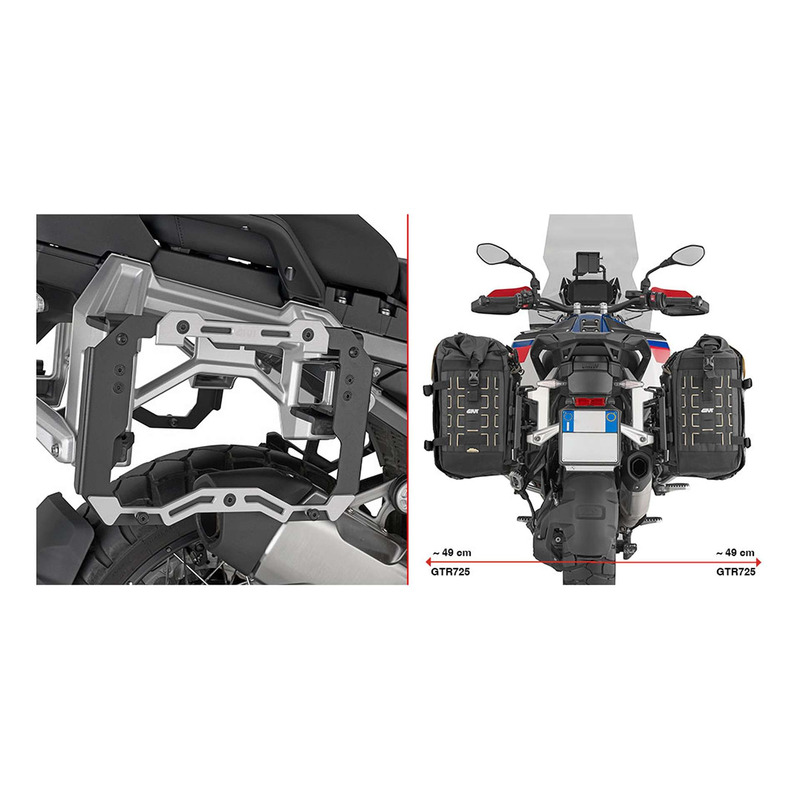 Supports de valises latérales Givi PL ONE-FIT Monokey Cam-Side BMW R 1300 GS Adventure 25-26