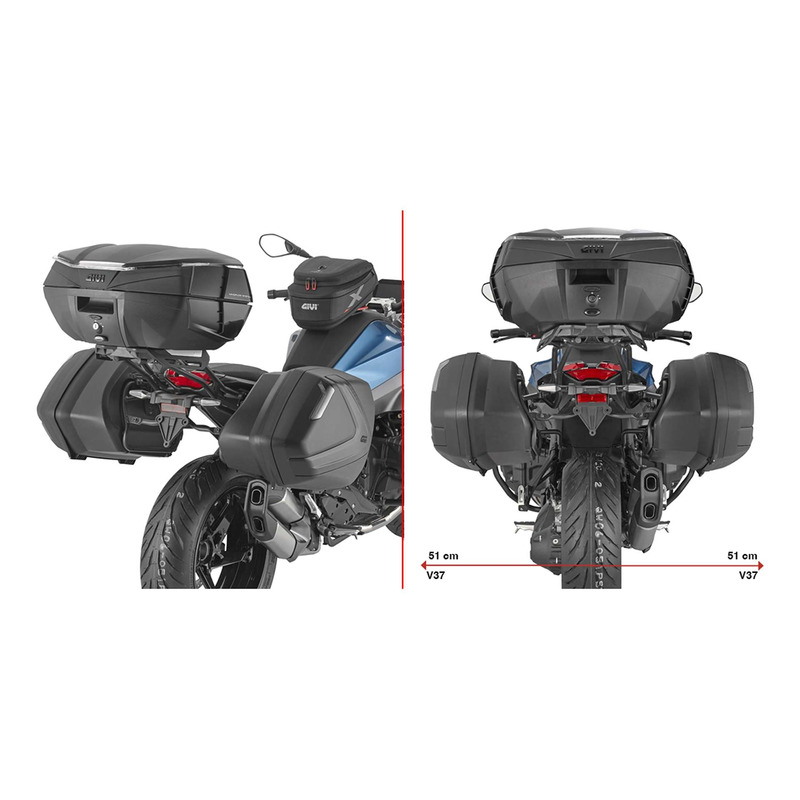 Supports pour valises latÃ©rales Givi V35 et V37 Monokey Side BMW R 13