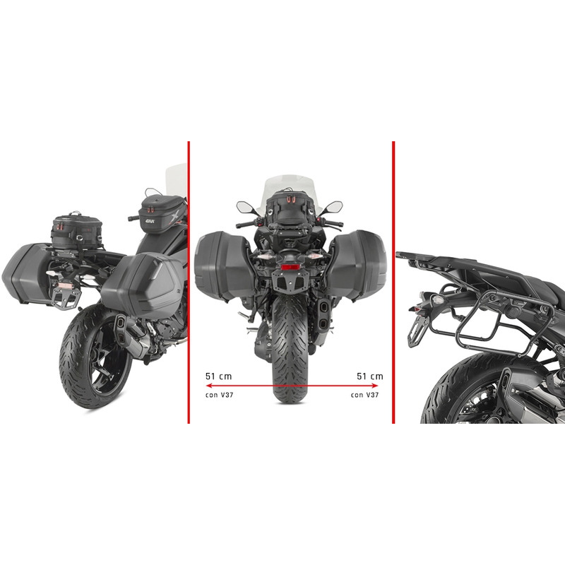 Supports pour valises latérales V35 et V37 Monokey Side Givi BMW R 1300 RS 25-26