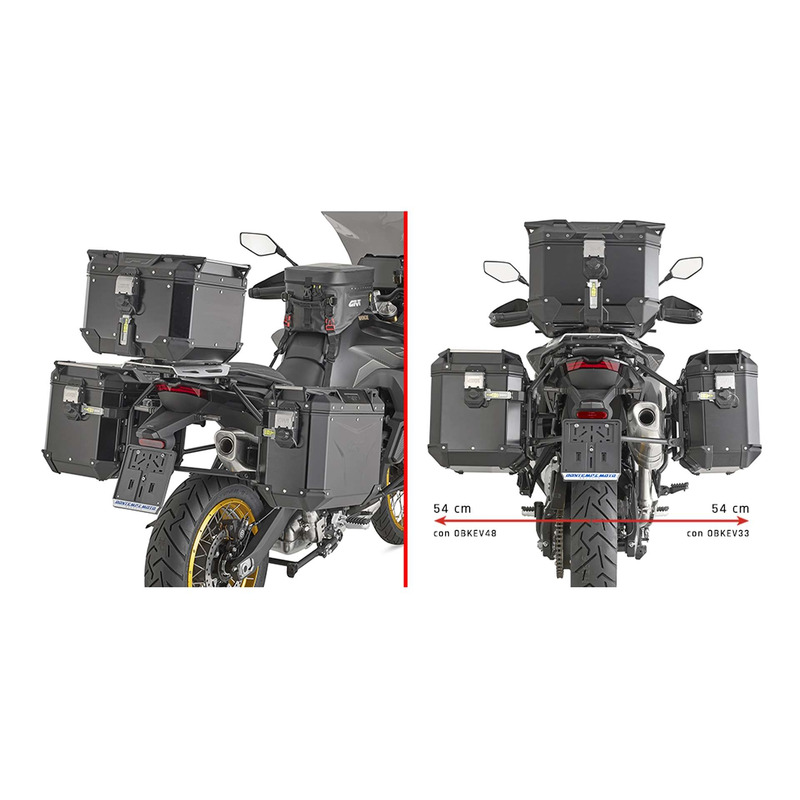 Supports valises Givi ONE-FIT(PLO) pour Monokey Cam-Side Trekker Voge 900 DSX 24-26