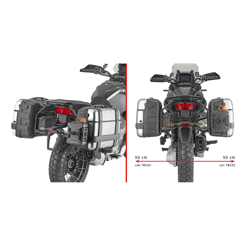 Supports valises Givi ONE-FIT(PLO) pour Monokey Moto Guzzi Stelvio 100