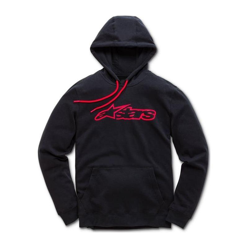 Sweat à capuche Alpinestars Blaze noir/rouge- XXL