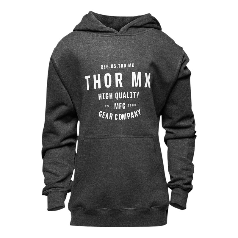 Sweat à capuche enfant fille Thor MX Crafted charcoal gris foncé- S