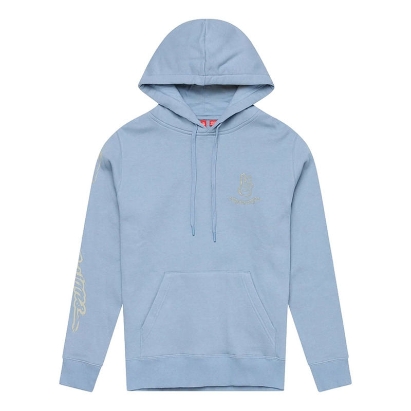 Sweat à capuche femme Troy Lee Design Peace Out bleu fumé