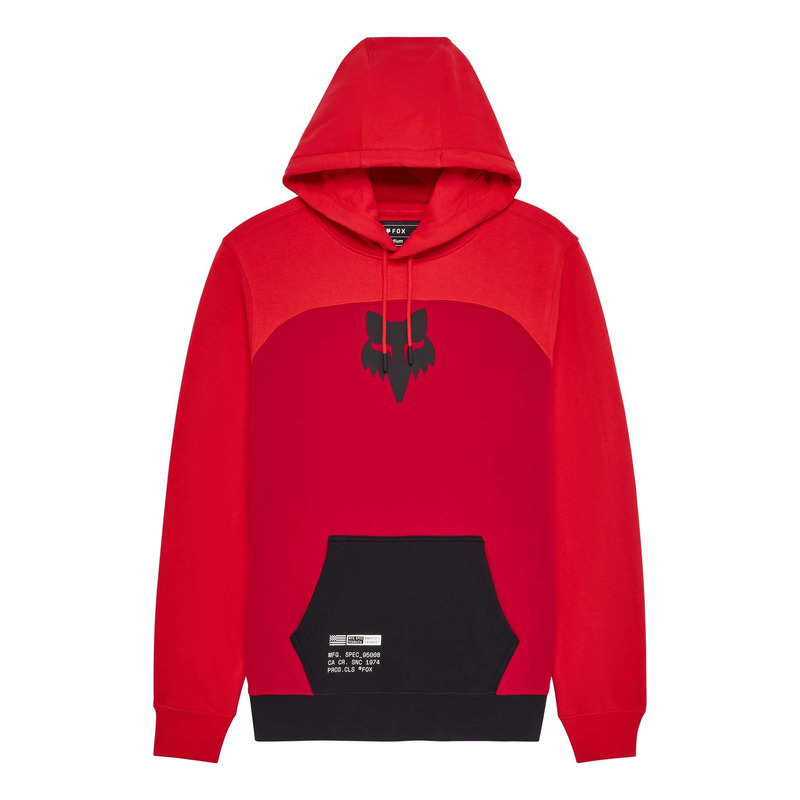 Sweat à capuche Fox Racing Fracture Paneled red- 2X