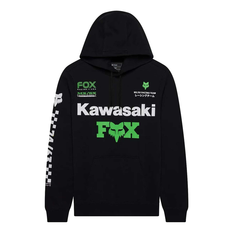 Sweat à capuche Fox Racing Kawasaki noir