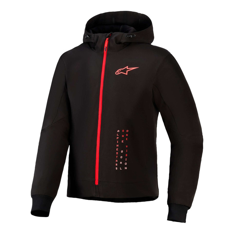 Sweat à capuche moto Alpinestars Radium Tech black/bright red