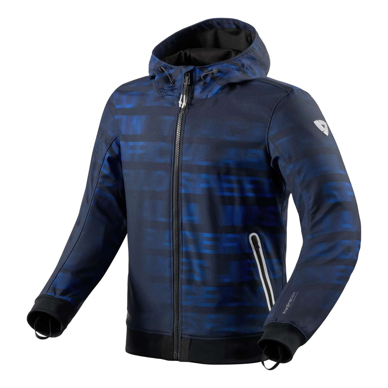 Sweat à capuche moto Rev’It Saros WB blue/blue