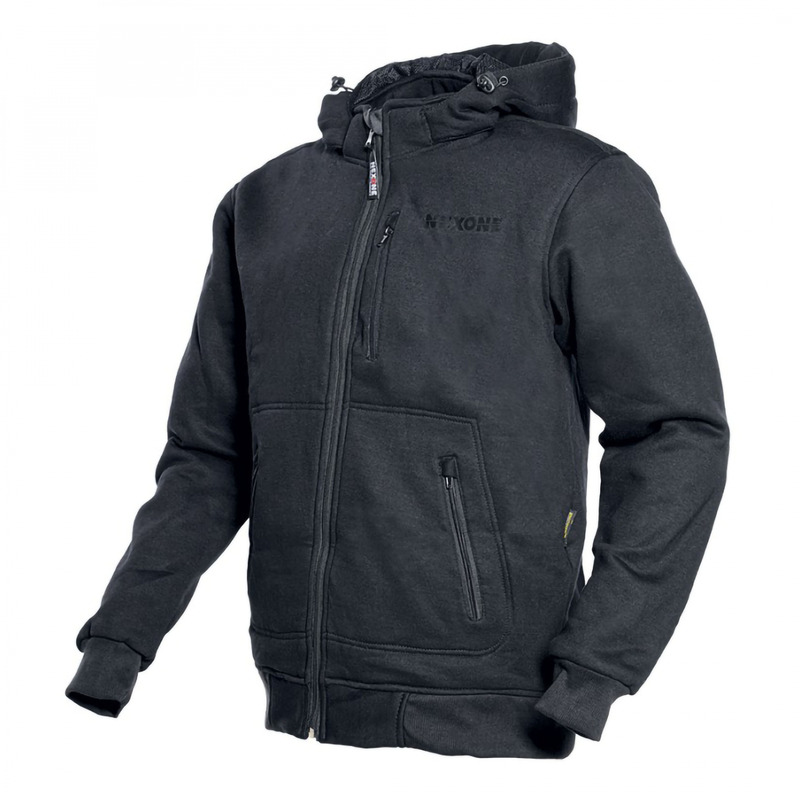 Sweat à capuche moto zippé Nexone noir