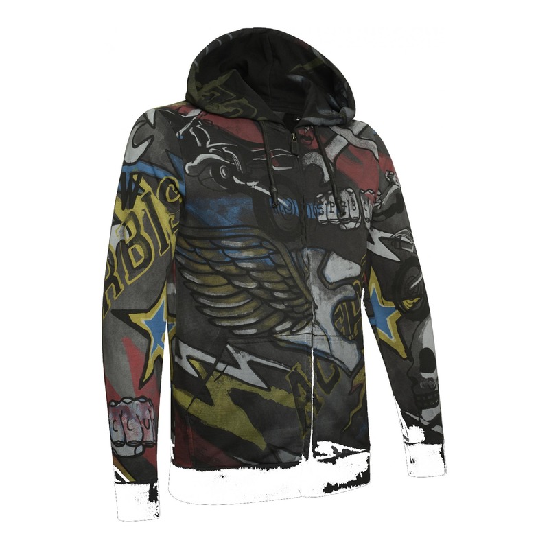 Sweat à capuche zippé Acerbis SP Club Paint gris/multicolore- S