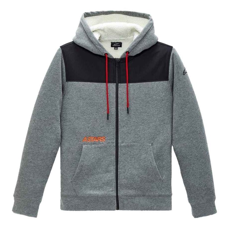 Sweat à capuche zippé Alpinestars Alliance Sherpa Hybrid charcoal he