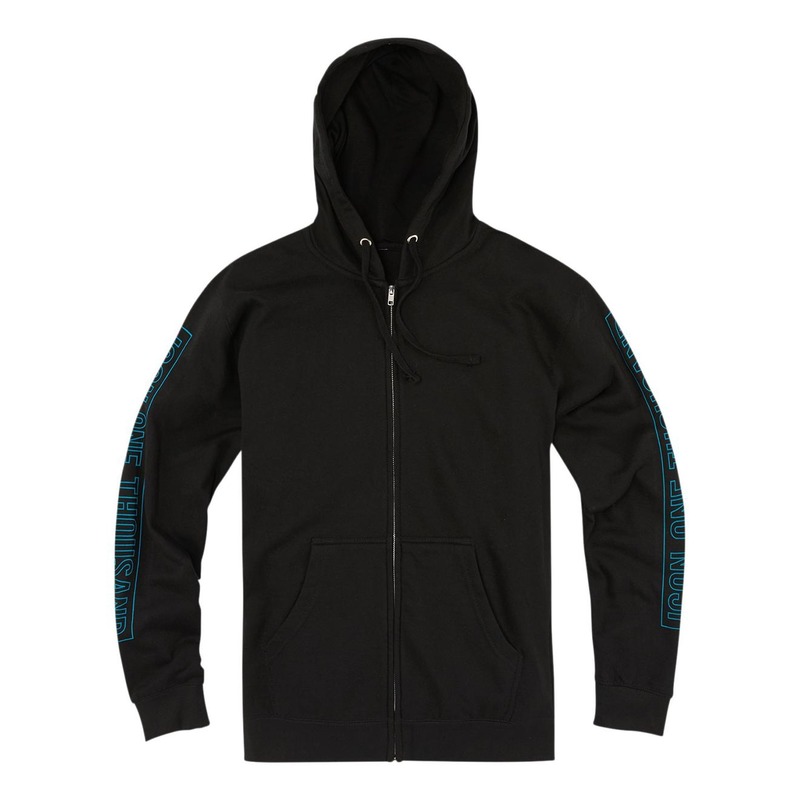 Sweat à capuche zippé Icon 1000 Retroskull noir- S