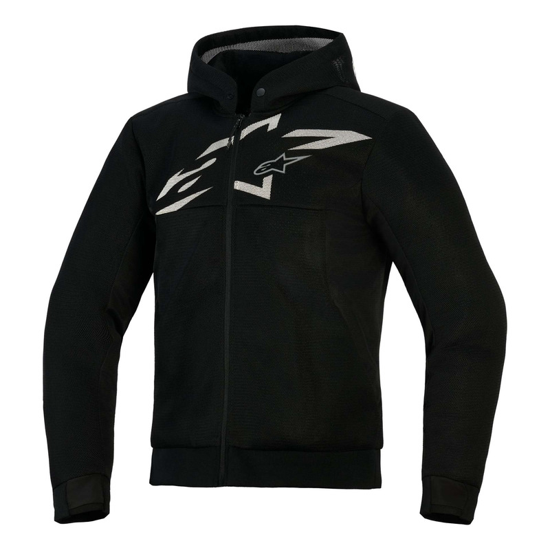 Sweat moto à capuche Alpinestars Chrome Superairflow black/dark gray/white