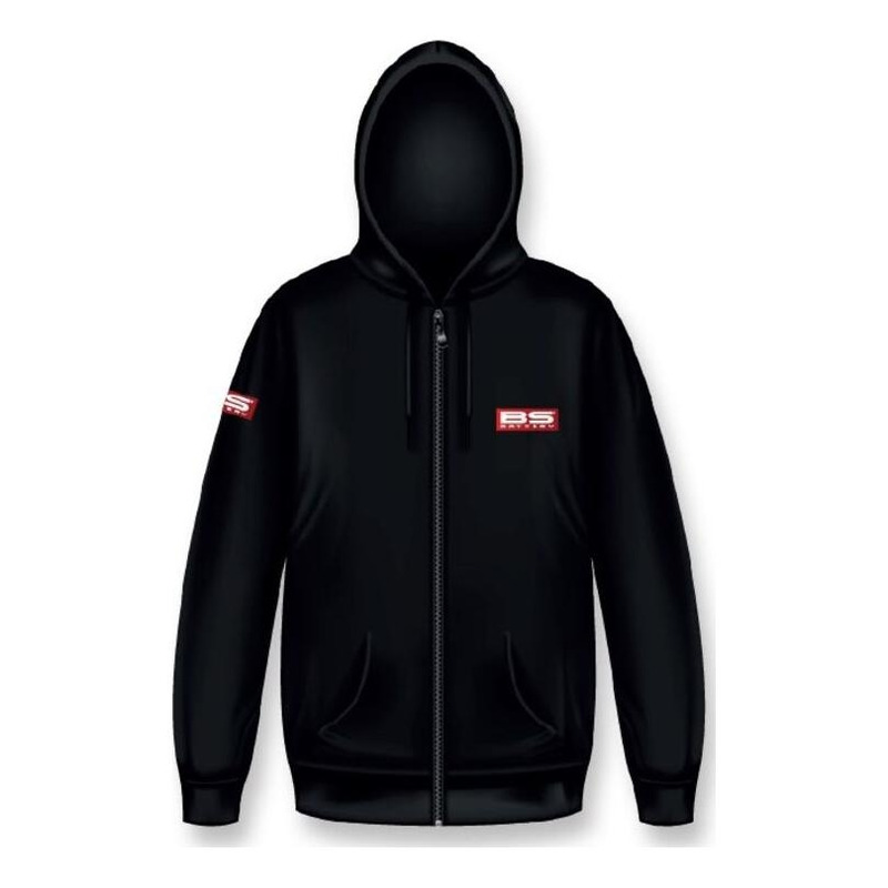 Sweat zippÃ© Ã  capuche BS Battery noir- S